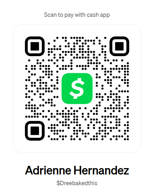 Cash App QR code for Dree Baked This, $Dreebakedthis